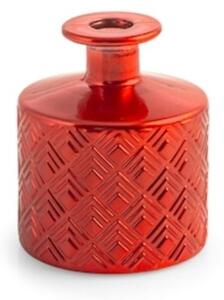 Vaso vetro riciclato retrò colore rosso metallizzato cm 12