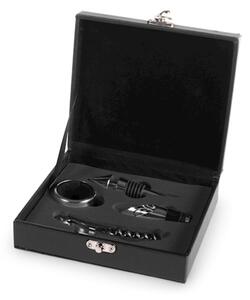 Cofanetto Sommelier in legno nero 5 pezzi