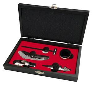 Cofanetto Sommelier in legno nero 6 pezzi