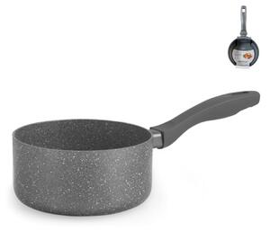 Casseruola 1 manico Stone Grey in alluminio con rivestimento antiaderente stone cm16