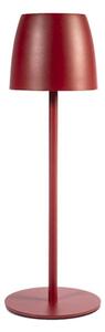 Lampada da tavolo touch Eureka ricaricabile in metallo rosso cm 38
