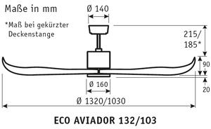 ECO AVIADOR 132, Ventilatore senza Luce, CasaFan