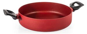 Tegame 2 manici Absolute red in alluminio antiaderente pfluon colore rosso cm 24