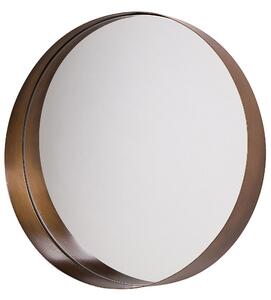 Specchio da parete da parete colore rame 40 cm elemento decorativo rotondo Beliani