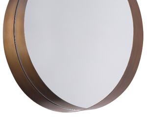 Specchio da parete da parete colore rame 40 cm elemento decorativo rotondo Beliani