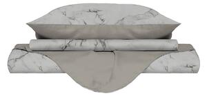 Copripiumino Matrimoniale con Federe Stampato in Microfibra Marble