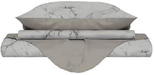 Copripiumino Singolo con Federe Stampato in Microfibra Marble