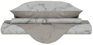 Copripiumino 1 Piazza e Mezzo con Federe Stampato in Microfibra Marble