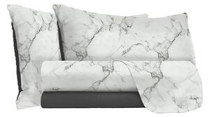 Set Lenzuola Matrimoniale Sopra Sotto e Federe in Microfibra Marble