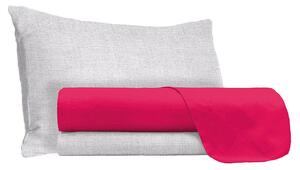 Set Lenzuola Singolo Sopra Sotto e Federe in Cotone Fragola