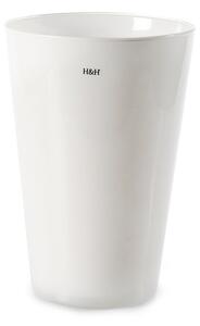 Vaso in vetro conico colore bianco cm 26