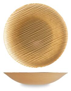 Centrotavola Silk in vetro effetto seta colore oro cm 40