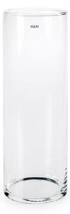 Vaso in vetro trasparente cilindrico cm 12x35h