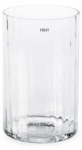 Vaso in vetro ottico trasparente cilindrico cm 14x22h