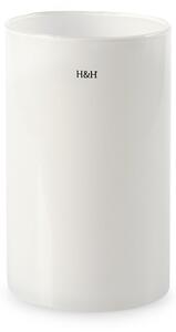 Vaso in vetro cilindrico colore bianco cm 12x20h