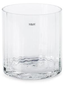 Vaso in vetro ottico trasparente cilindrico cm 15x16h