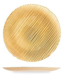 Set 6 sottopiatti Silk in vetro effetto seta colore oro cm 32