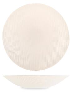 Centrotavola Silk in vetro effetto seta colore perla cm 30