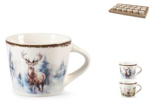 Set 18 Tazze caffè Deer Spirit in new bone china decorata cc 90
