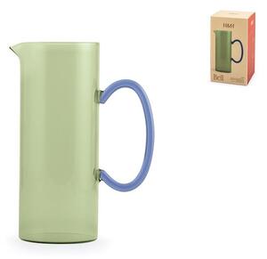 Brocca in vetro borosilicato colorata lt 1,3 forma cilindrica