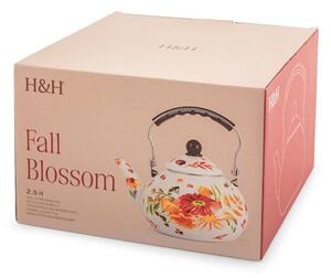 Bollitore Fall Blossom in smalto decorato lt 2,5
