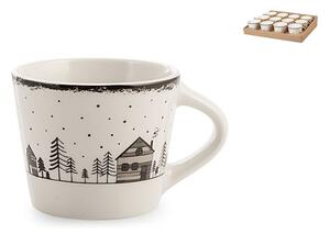 Set 12 tazze tè Winter House in new bone china decorate cc 280