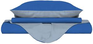 Copripiumino con Sacco e Federe Doubleface Royal/Azzurro 1 Piazza e Mezzo