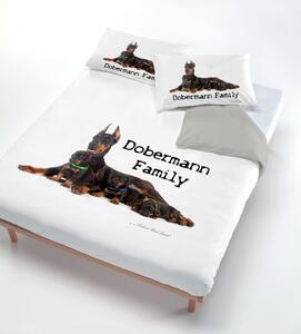 Copripiumino con Stampa sul Sacco e Federe Doberman Family Singolo