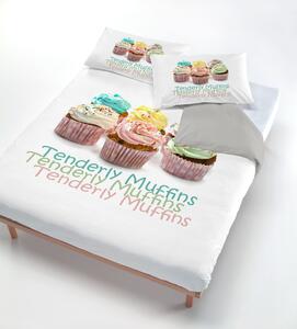 Copripiumino con Stampa sul Sacco e Federe Cuore Muffins Singolo