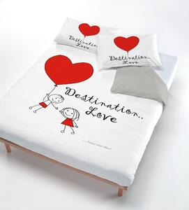 Copripiumino con Stampa sul Sacco e Federe Destination Love Singolo