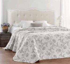 Copriletto Matrimoniale in Jacquard Tinto Filo Cober Provenzale Grigio Perla