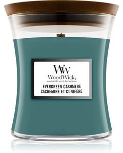 Woodwick Evergreen Cashmere candela profumata 275 g