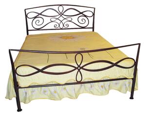Struttura Letto Matrimoniale in Metallo 160x200cm Fantasia Bronzo Antico