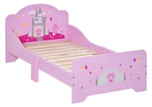 Struttura Letto Singolo per Bambini 143x73x60 cm in Legno di Pioppo Rosa