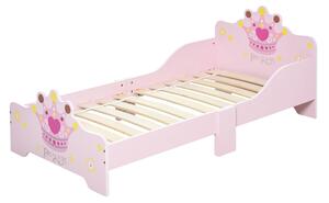 Struttura Letto Singolo per Bambini 143x73x60 cm in Legno di Pioppo Rosa