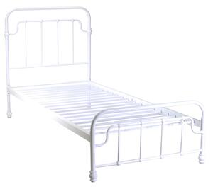Struttura Letto Singolo in Metallo 90x200cm Viareggio Classico Bianco