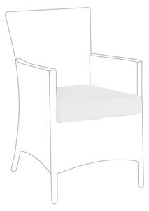 Set di 8 copricuscini per sedili in tessuto bianco per sedie da giardino 47 x 47 x 10 cm Beliani