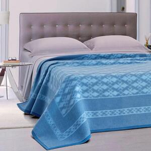 Coperta Misto Lana Singola 380gr Cober Odil Avio