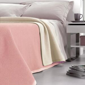 Coperta Pura Lana Singola Dobleface 450gr Cober Double Rosa