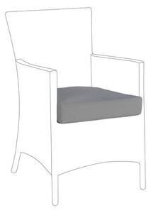 Set di 8 copricuscini per sedili in tessuto grigio per sedie da giardino 47 x 47 x 10 cm Beliani