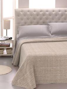 Copriletto 1 Piazza e Mezzo in Jacquard Tinto Filo Cober Ibiziano Beige