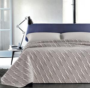 Copriletto Singolo in Jacquard Tinto Filo Cober Affi Graf Tortora