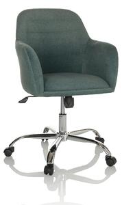 Sedia da ufficio SOLAO 300, rivestita in tessuto verde, regolabile in altezza, con rotelle