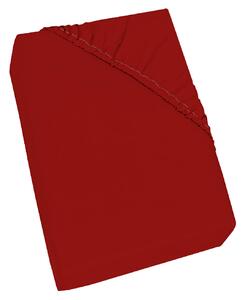 Lenzuolo Sotto Singolo con Angoli ed Elastico Tinta Unita Rosso