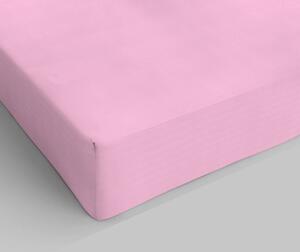 Lenzuolo Sotto con Angoli ed Elastico Tinta Unita Rosa 1 Piazza e Mezzo