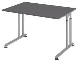 Bümö Scrivania Serie-Z - Struttura: argento, dimensioni: 120 x 80 cm, decorazione: grafite