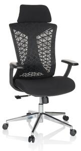 Sedia da ufficio FALEO B, rivestita in tessuto/rete, colore nero