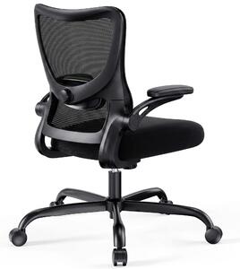 Sedia da ufficio ergonomica, con braccioli 3D in poliuretano, rivestimento in mesh e altezza regolabile