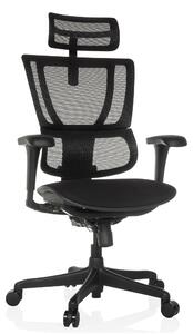 Sedia da ufficio ergonomica con supporto lombare, colore nero