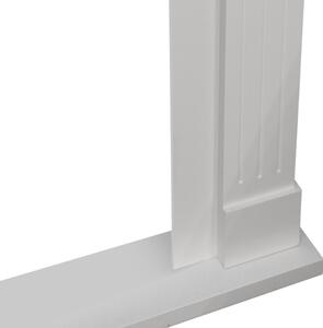 Cornice per camino ad angolo rivestimento in legno L110xP63xH102 Ford Bianco